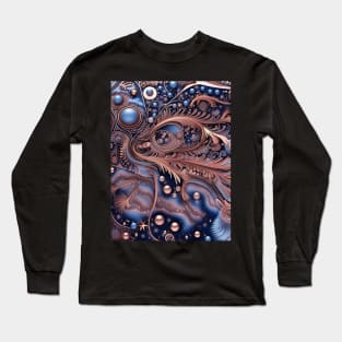 Other Worldly Designs- nebulas, stars, galaxies, planets with feathers Long Sleeve T-Shirt